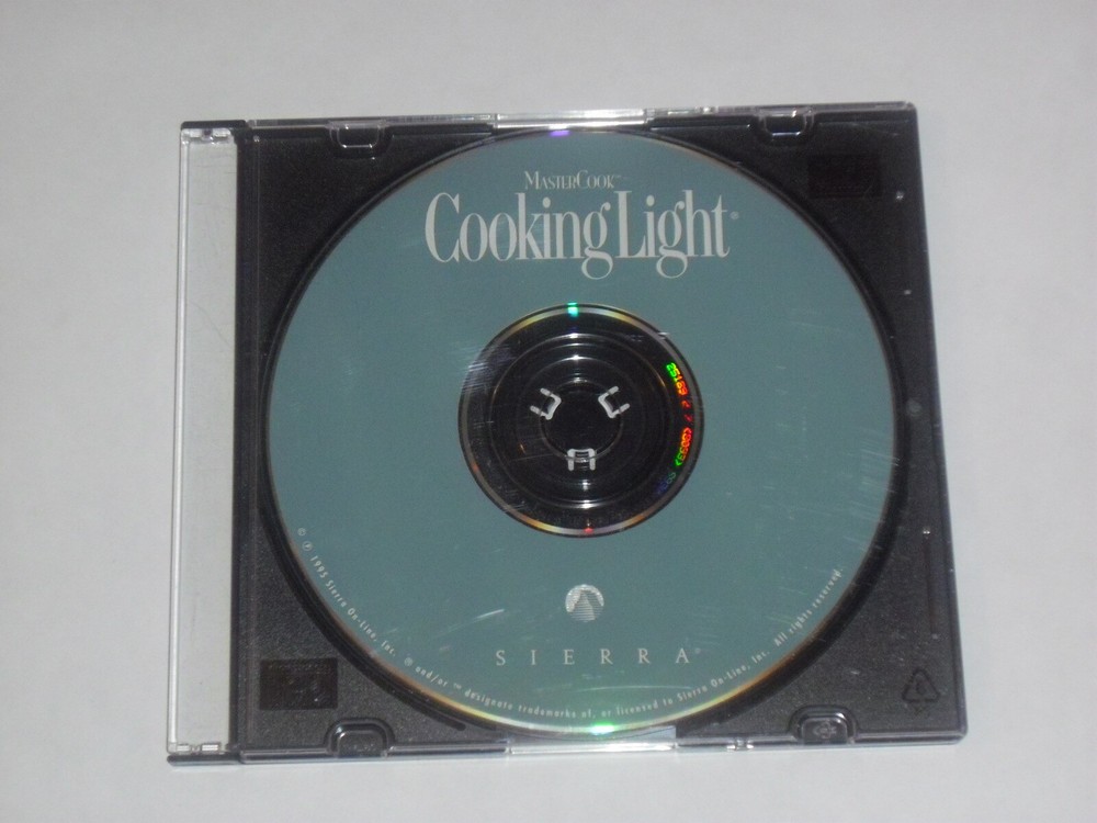 MasterCook Cooking Light Software Installation CD by Sierra for Apple Mac OS 7-9