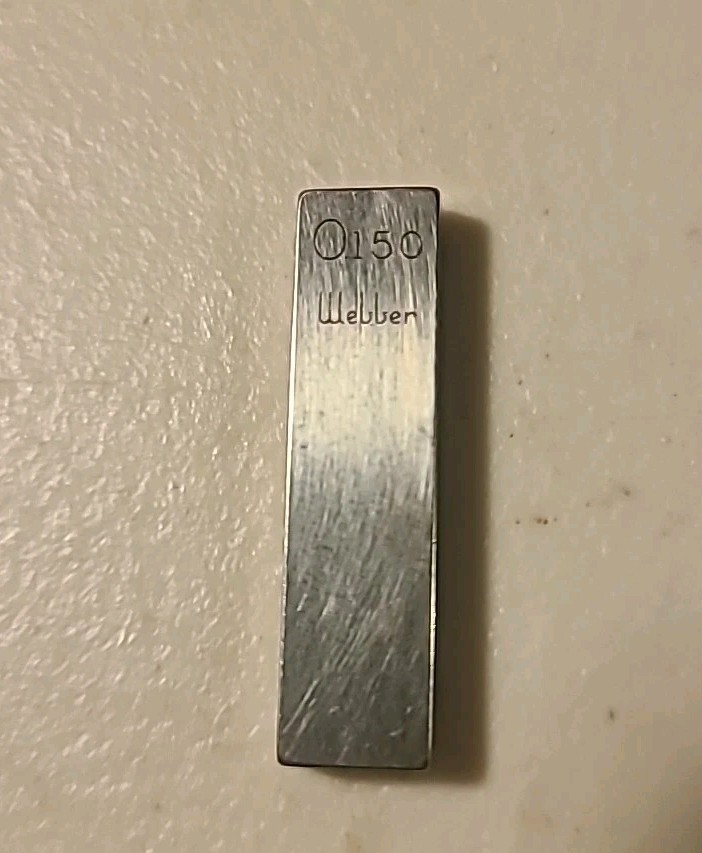 .150 Rectangular Steel Gage Block. WEBBER