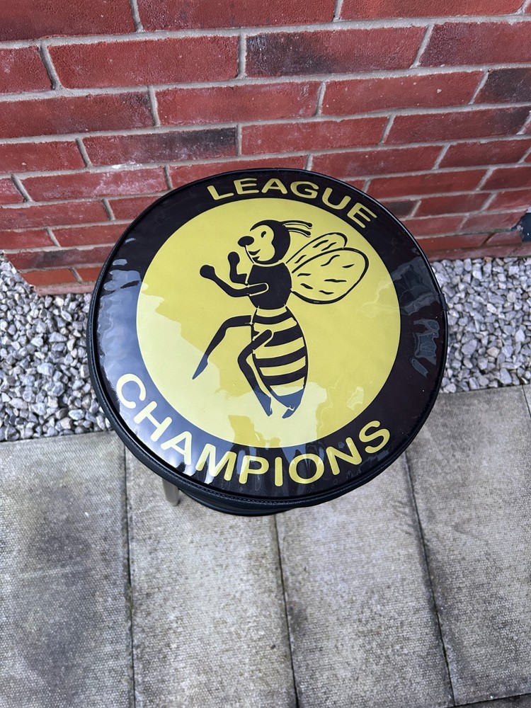 Coventry Bees speedway Workshop- / bar-stool w swivel seat, fixed leg