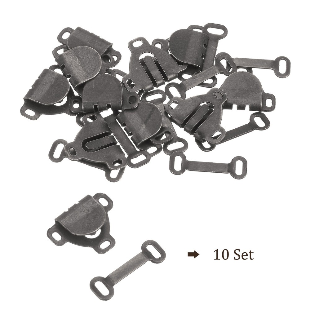20pcs Sewing Hooks and Eyes Closure Set Dark Bronze