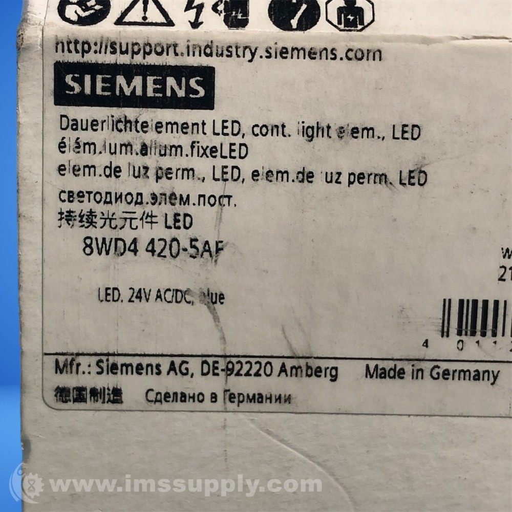 Siemens 8WD4420-5AF Blue LED Light Element FNOB