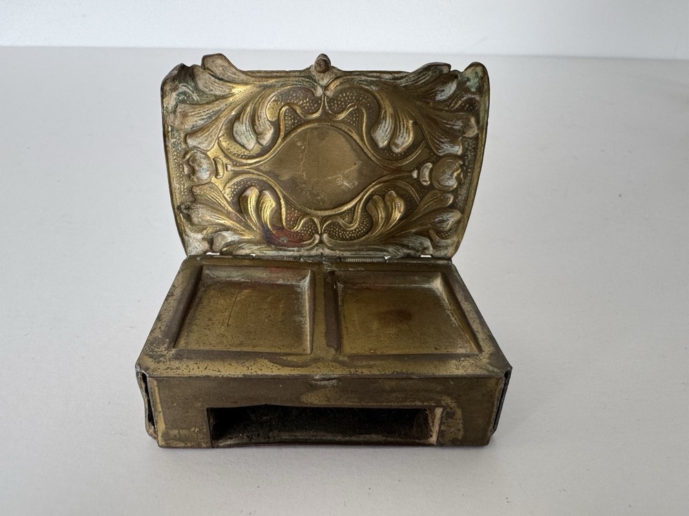 Antique Match Safe Vesta Case Pill Box