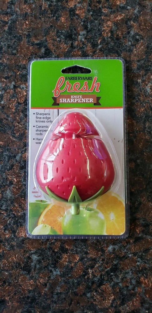 FarberWare Fresh Knife Sharpener fruit shape strawberry
