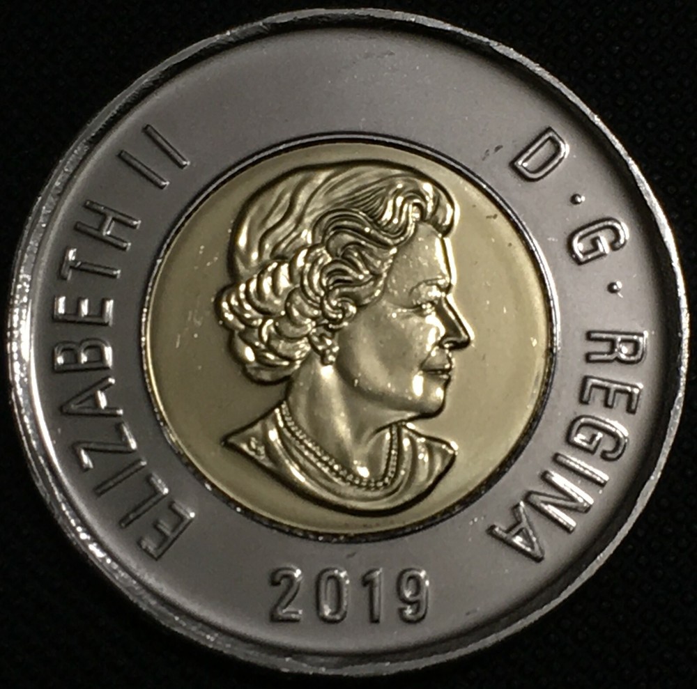 2019 Canada $2 Dollar Toonie Coin, UNC