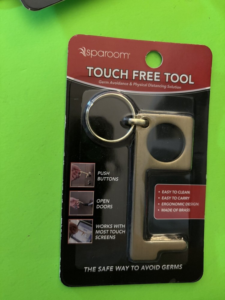18 Sparoom Keychains Touch Free Brass Tools Avoid Germs & Distance Solution Ring