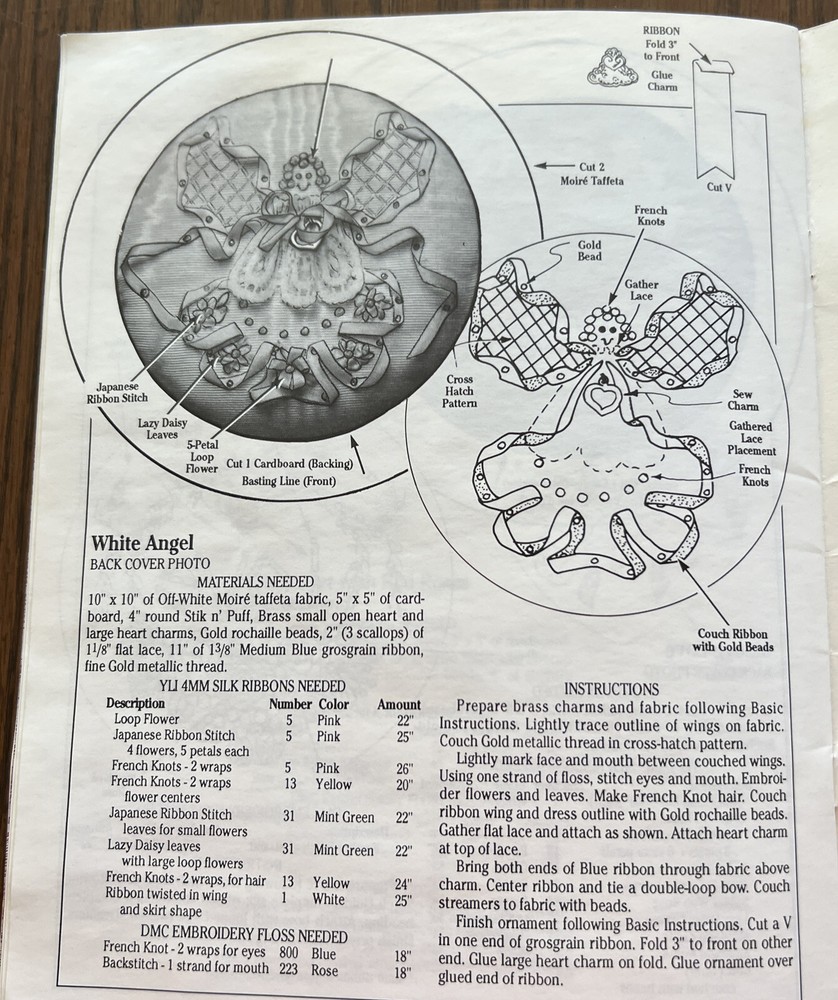 Ribbon Stitches Pattern Book 3031 Mary Lou Wright 1994