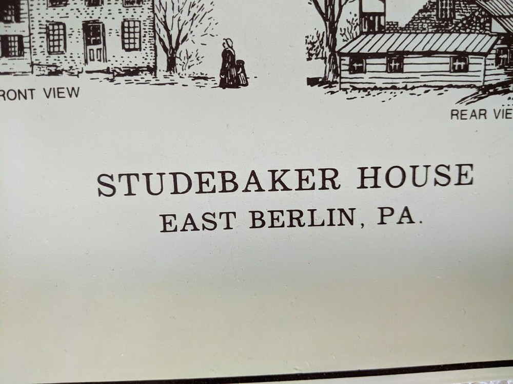 Studebaker Platter White Glass Studebaker House