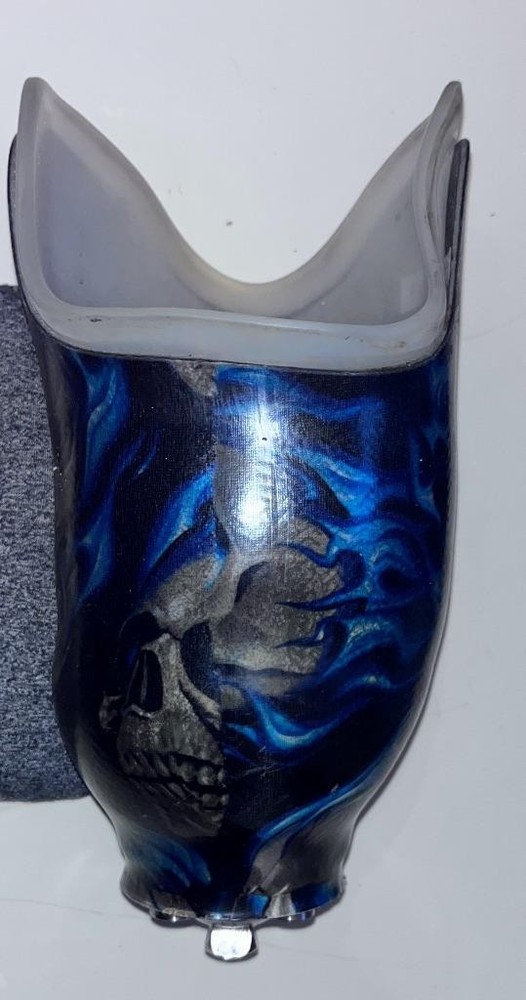 Prosthetic Leg Skull & Smoke silkscreen right missing post