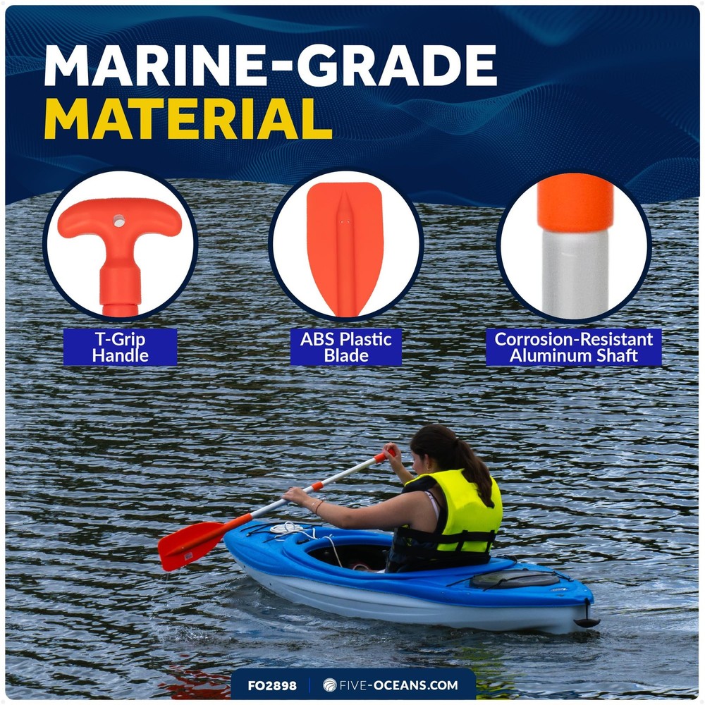 Five Oceans Boat Paddle, Emergency Paddle -Telescoping Paddle, Boat Paddles, ...