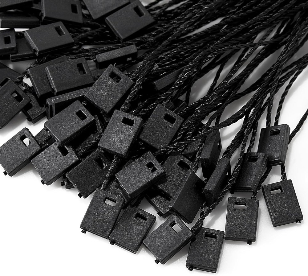 1000 Pcs Nylon Hang Tag String Snap Lock Pin Loop Fastener Hook Ties Tag Strings
