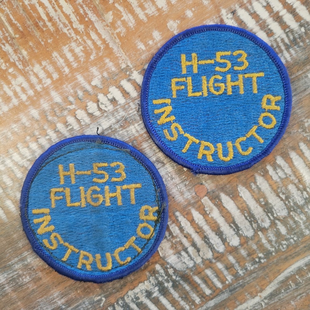 Vintage H-53 Flight Instructor Patches Pair USAF