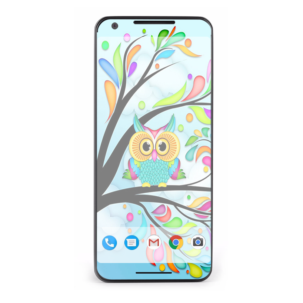 Google Pixel 2 Skins Decal Wrap Colorful Artistic Owl in tree
