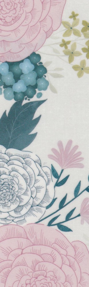 Flowers #558- decorative paper, laminated bookmark