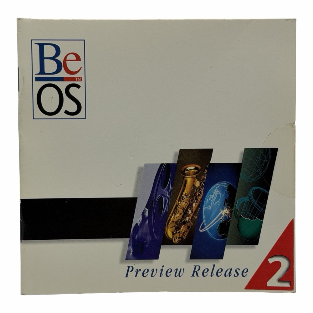 BeOS Preview Release 2 (Apple Mac, 1997) Vintage CD Software Mailer