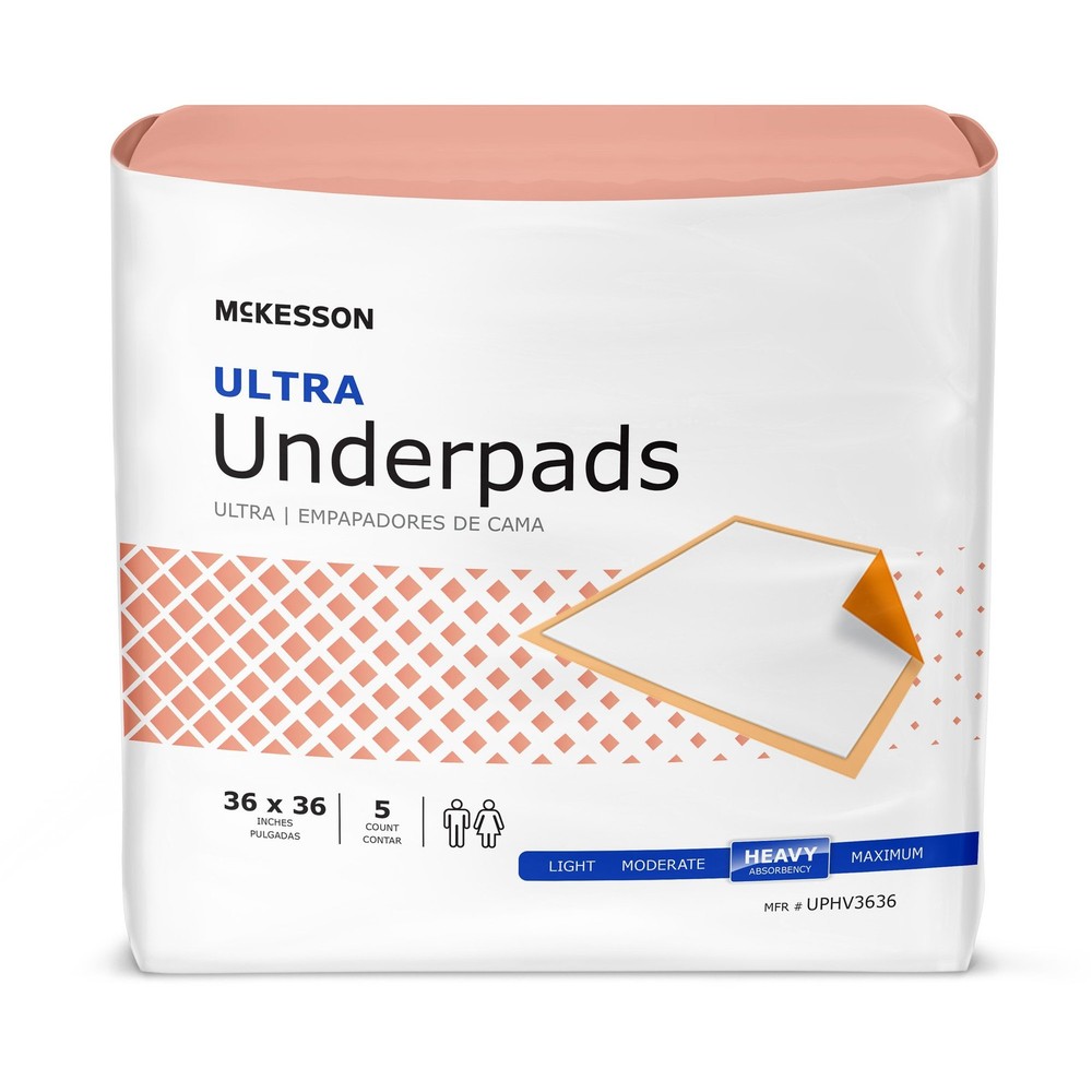 McKesson Ultra Underpad Heavy Absorbency 36X36" 50 ct