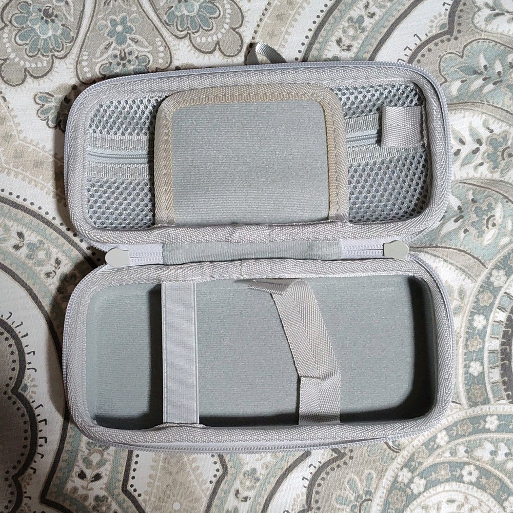 Gray Padded Canvas Carrying Case for Nintendo Switch Console