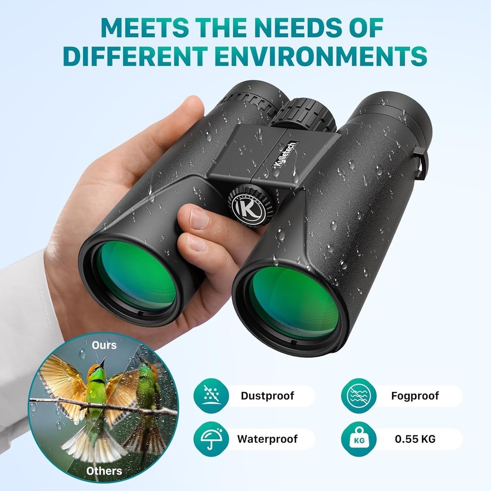 Powerful 12x Magnification Hunting Binoculars