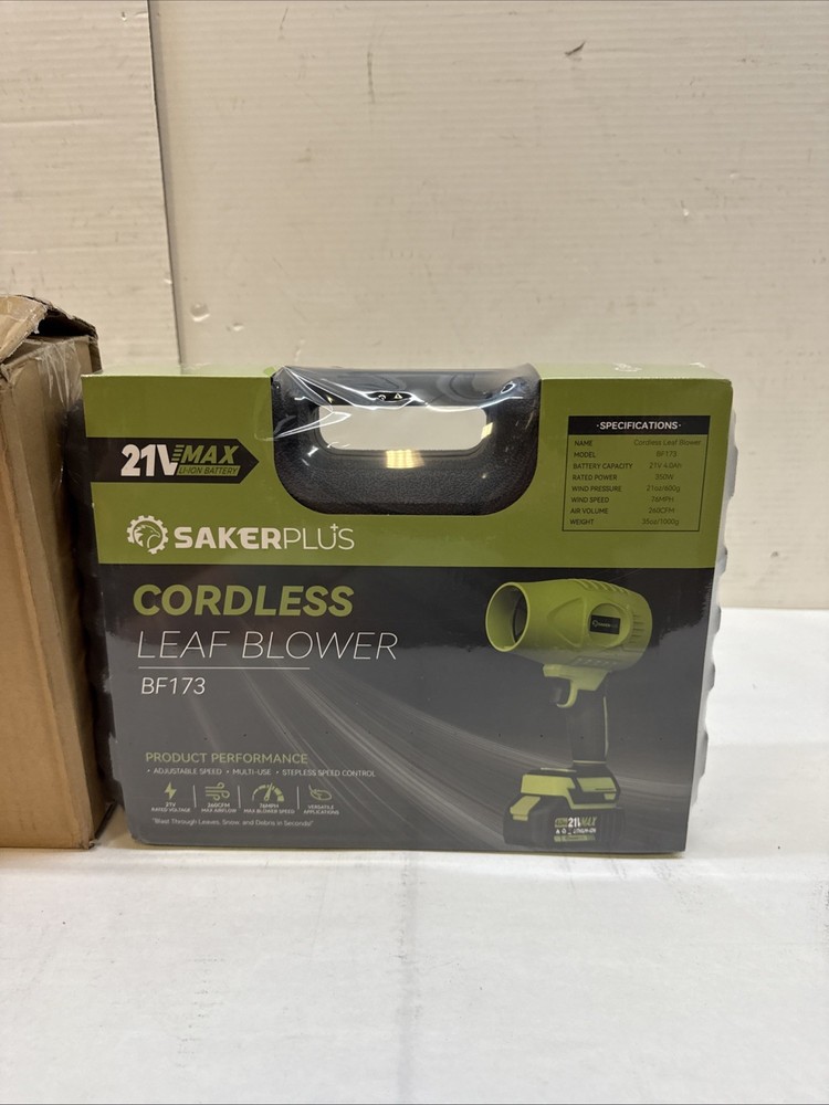 Portable Dust Cleaner, Blower Leaf Cordless, Handheld Blower, Green