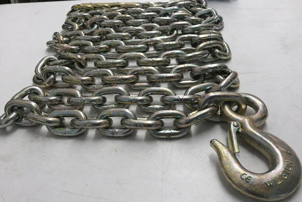 SET#41 - 2 X 11 FEET PULLING CHAINS WITH SLIP HOOK HOOK HEAVY DUTY