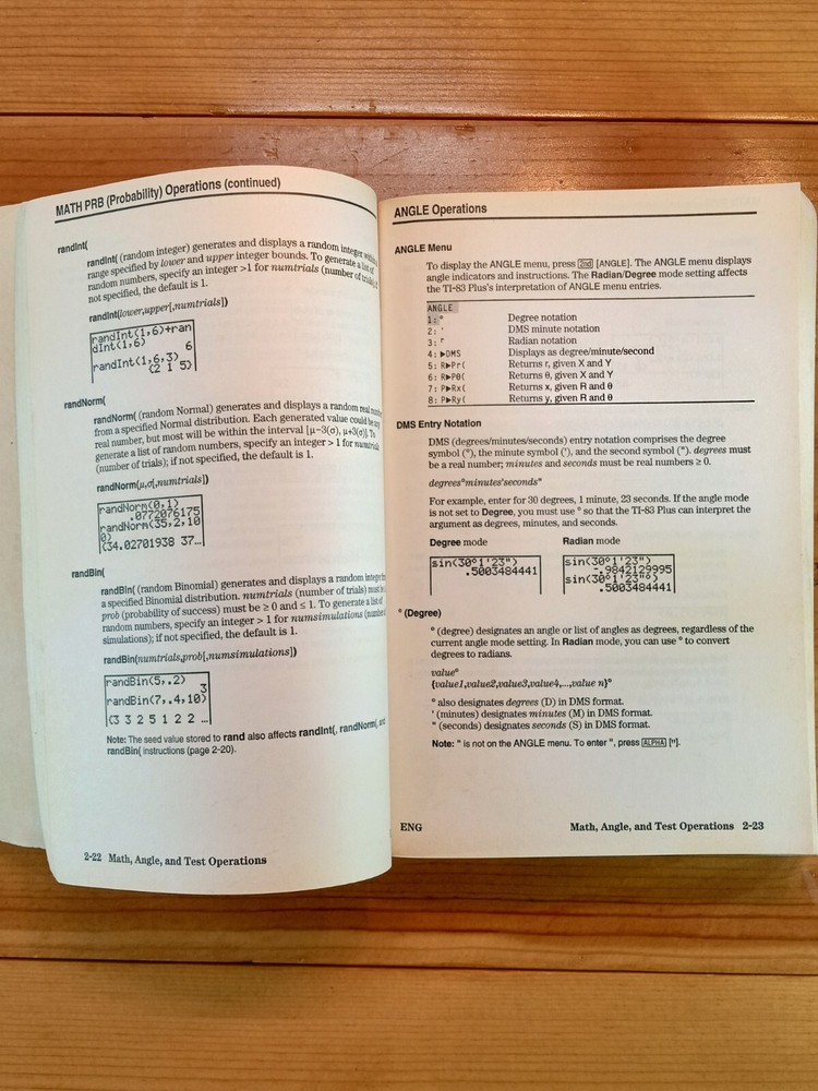 Texas Instruments TI-83 Calculator For Math & Science With Manual ➗ ➖ ➕ 🟰