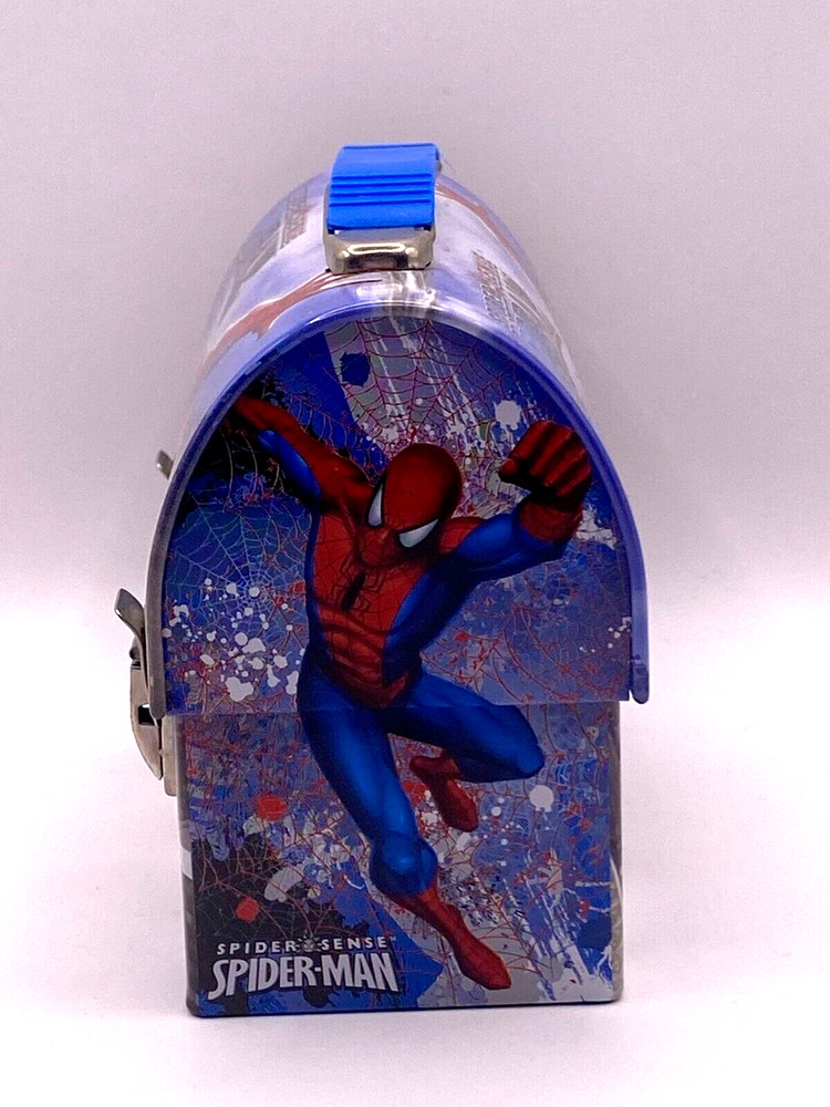 Vintage Blue Spider-Man ToolBox Tin 2008 Marvel - Good Condition