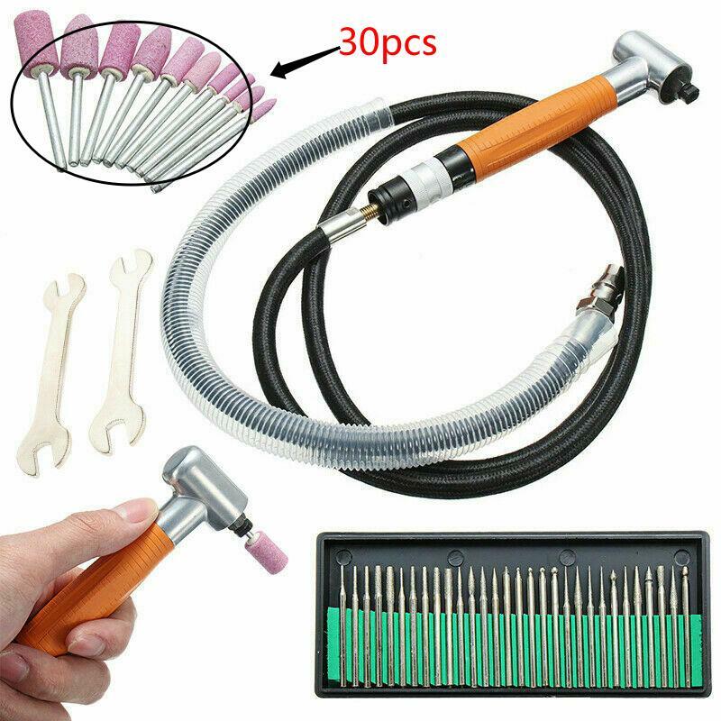 DIY 90 Degree 3MM Pneumatic Micro Grinder Angle Air Micro Die Grinder Set Tool