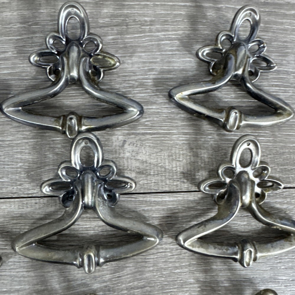 1960’s Atomic Retro Mid Century Modern MCM Drawer Pull Knob Brass Ring Pull (16)