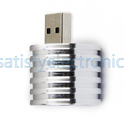 1PCS NEW Aluminum 3W USB LED Lamp Socket Spotlight Flashlight White Light