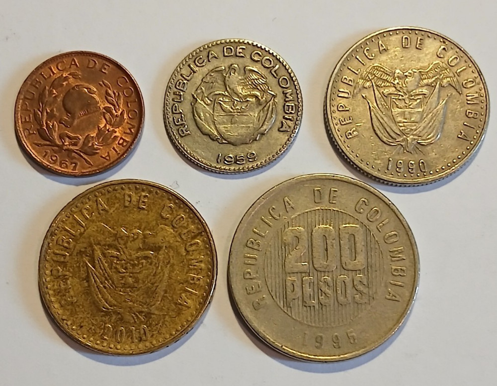 COLOMBIA - 5 COINS (JB149)