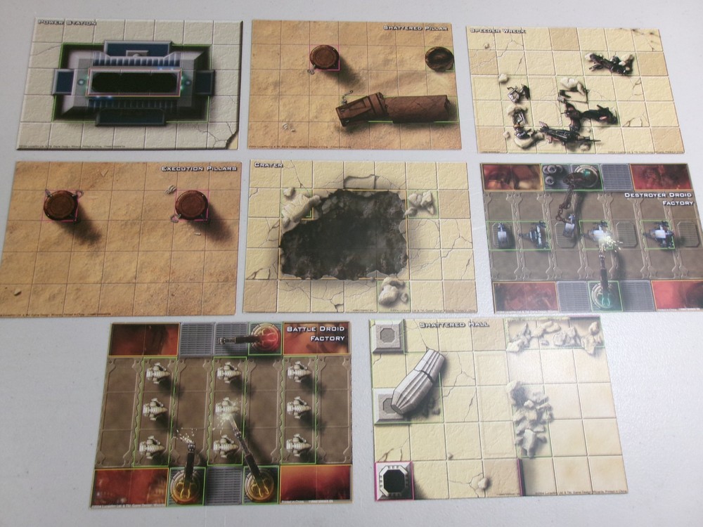 = Star Wars Miniatures 8 Terrain Tiles =
