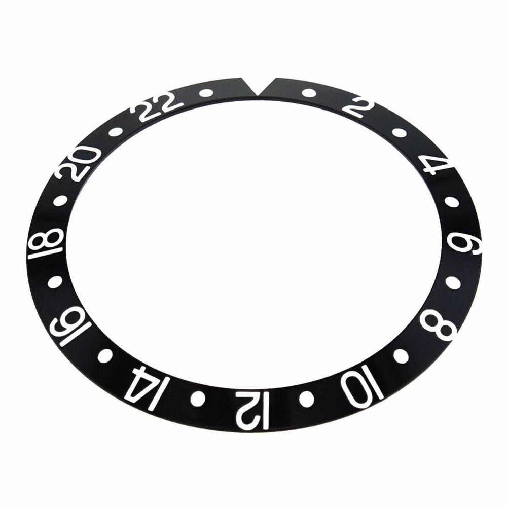 REPLACEMENT BEZEL INSERT BLACK FOR WATCH 37.80MM X 30.20MM
