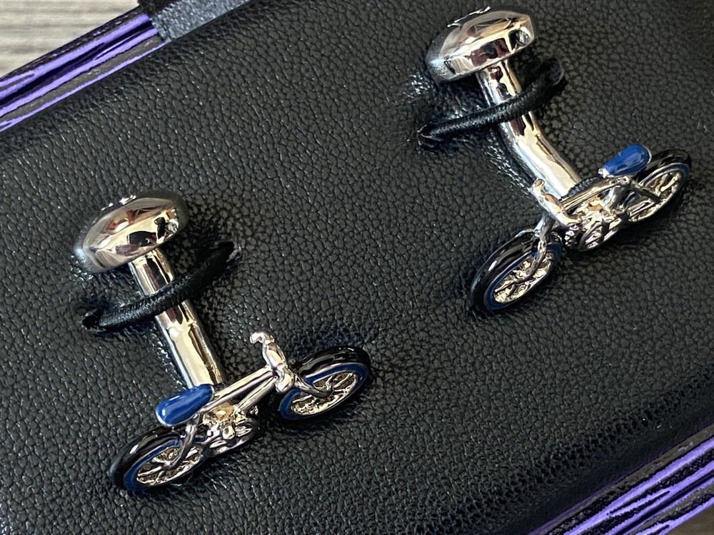 BABETTE WASSERMAN BICYCLE CUFFLINKS RETAIL £105 BNWT