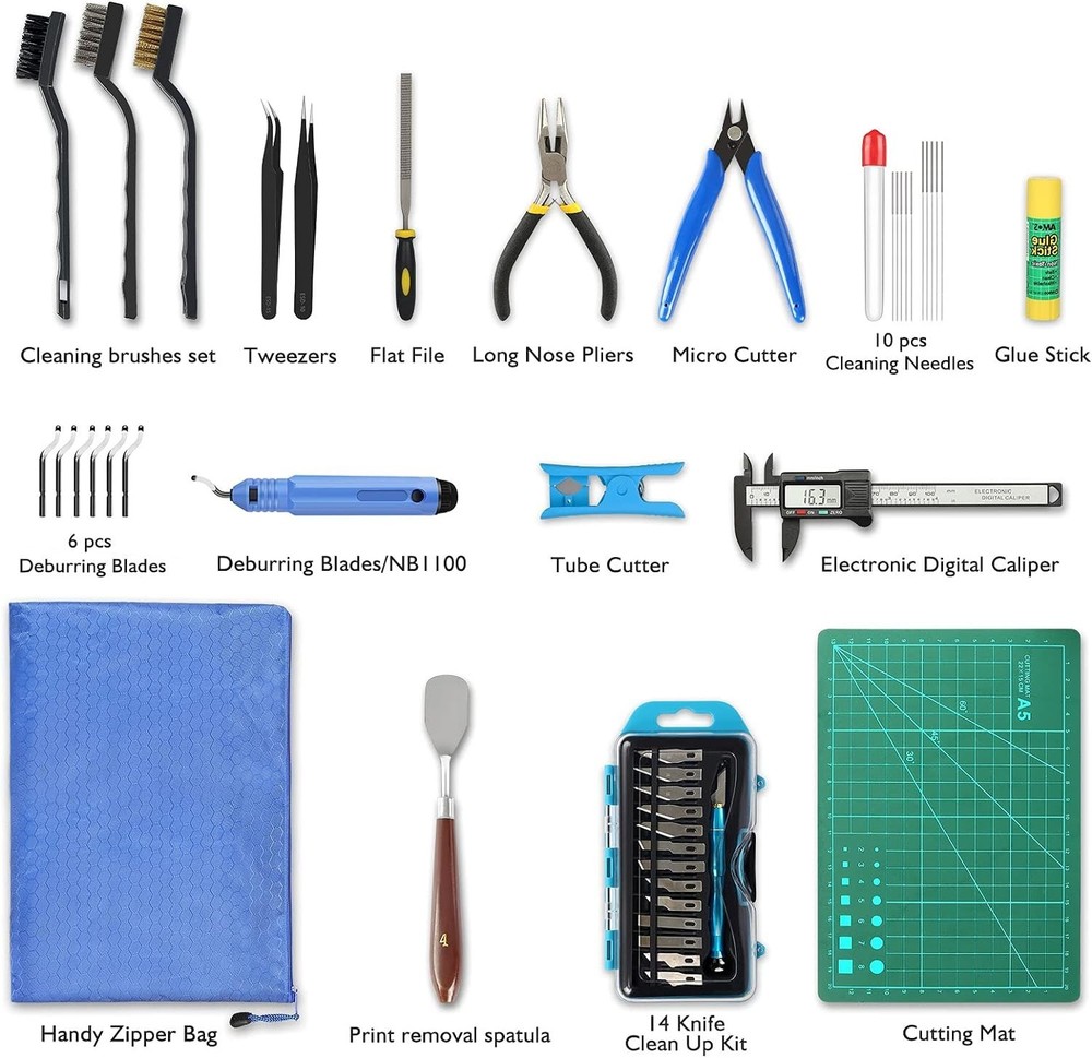 Versatile 45-Piece 3D Printing Toolkit for Enhanced Workflow & Precision