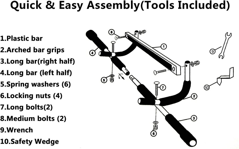 Door frame pull-up bar sit-up multi-functional home fitness machine