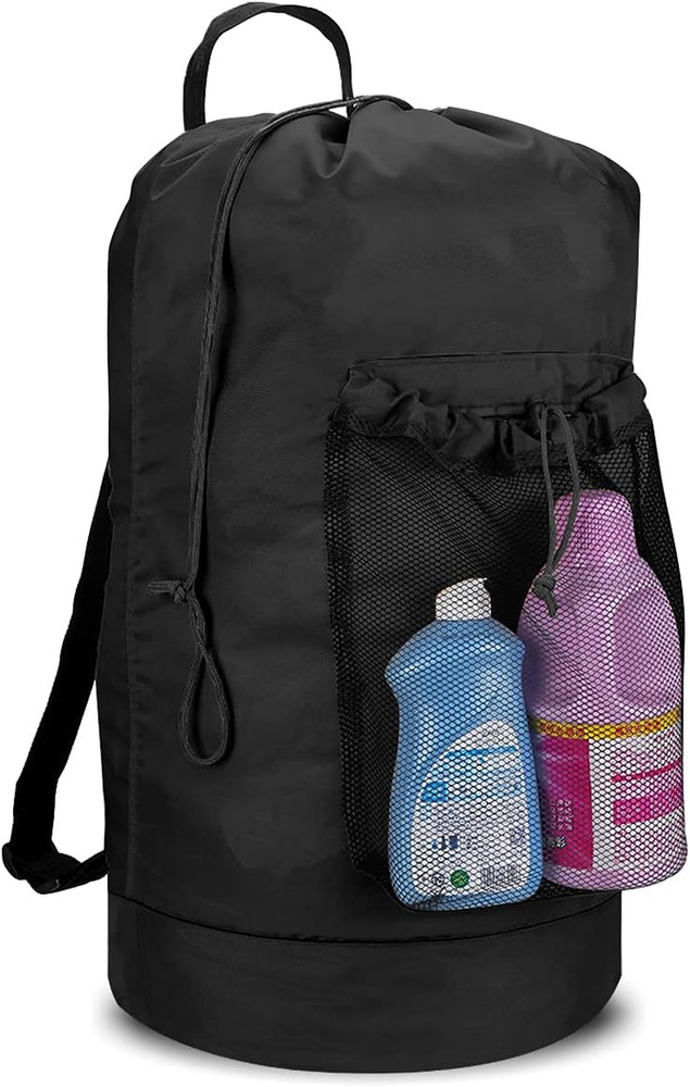 Backpack Laundry Bag,Laundry Backpack w/ Shoulder Straps & Mesh Pocket Hamper Ba