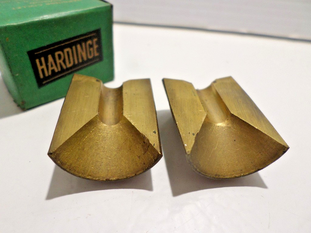 2 PC Hardinge B6 Bronze Round Collet Pads 1/4 Inch