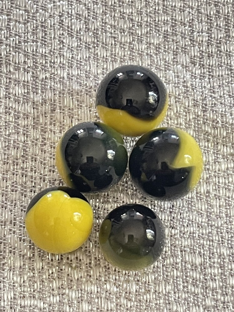5 Akro Agate Royal Patch Marbles Vintage Marbles