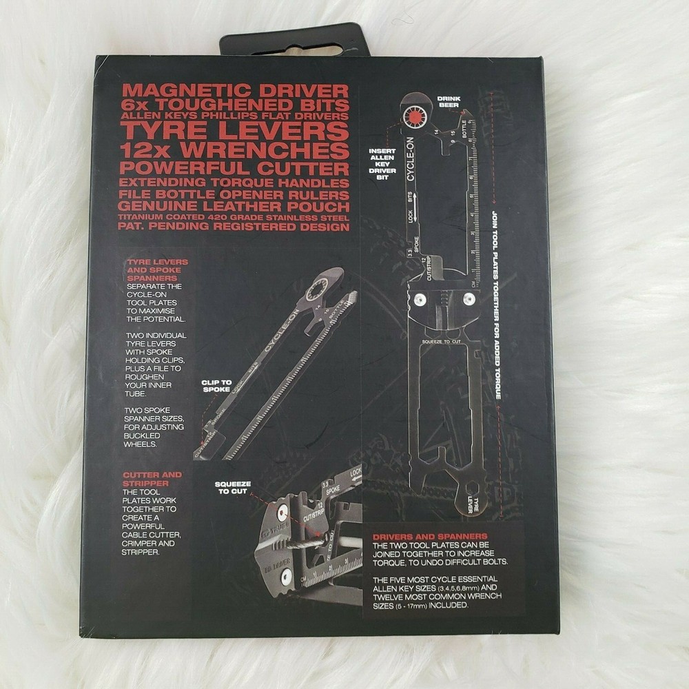 TrueUtility TU210 Cycle On lightweight bicycle multi-tool kit, 30 tools in 1 NIB