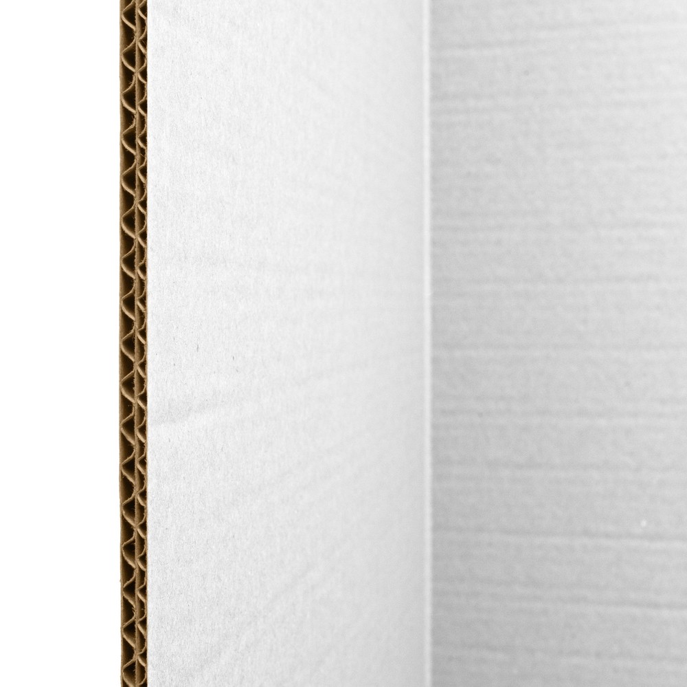 6 ft. Tall White Temporary Cardboard Folding Screen - 3 Panel
