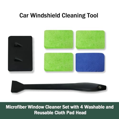 Windshield Cleaner, Window Cleaner Tool, Microfiber Window Cleaning Tool with