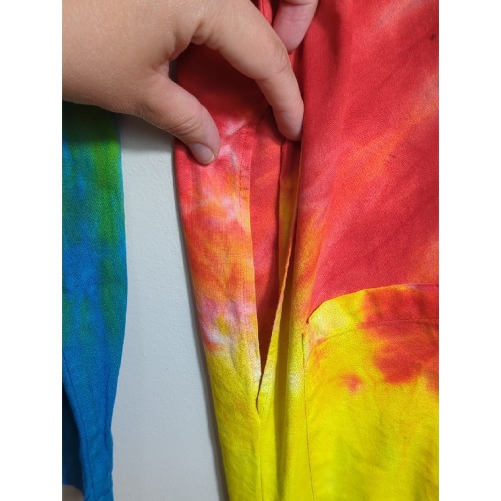 Tie-Dye Colorful Lab Coat THC Laboratory Patch Multicolor Unisex Medium Rainbow