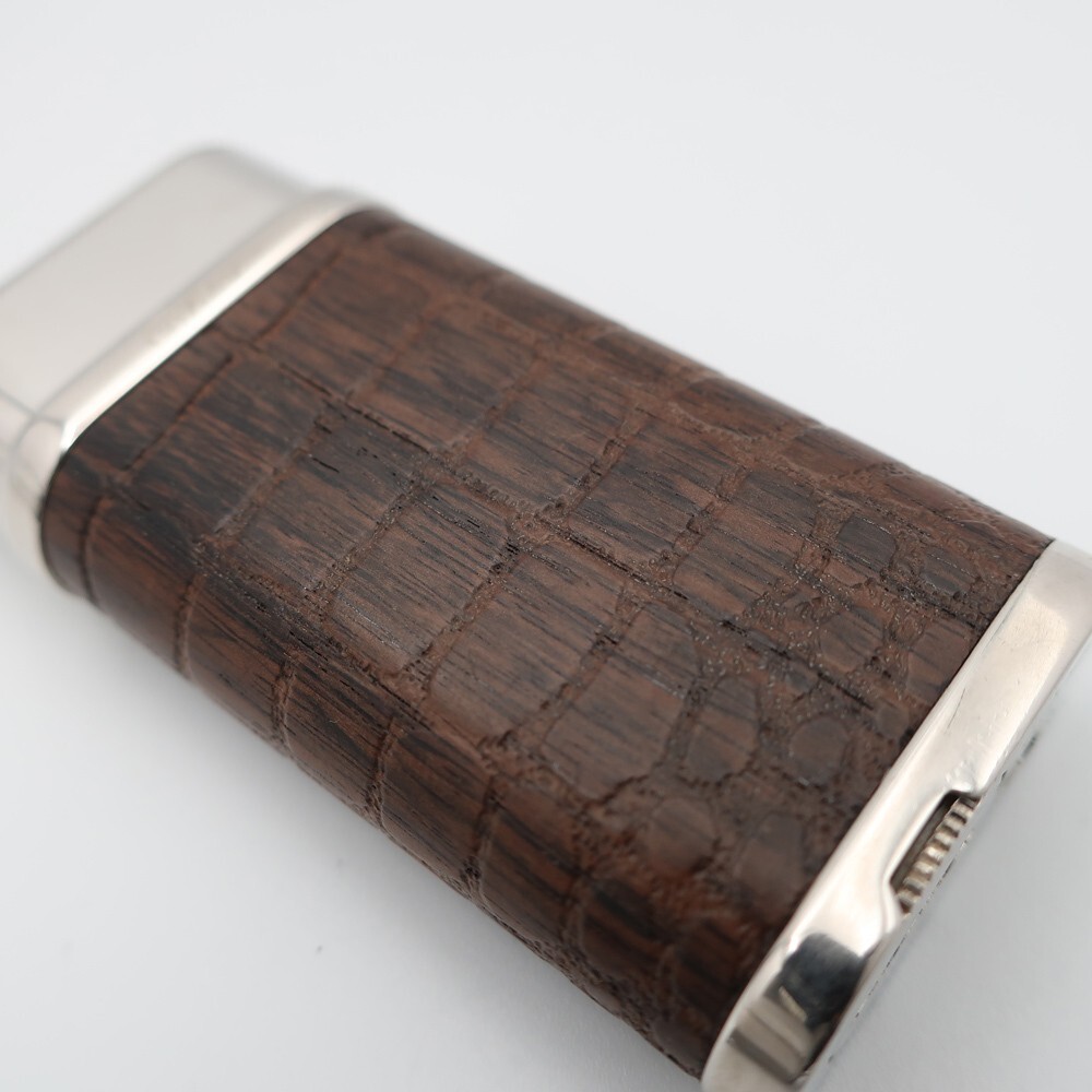 Cartier Gas Lighter Brown Silver with box