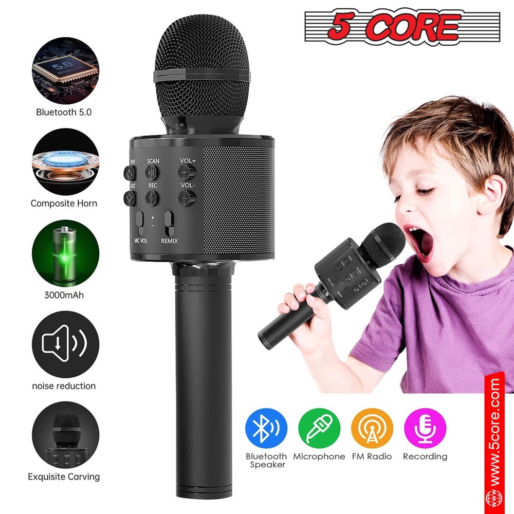 5Core Wireless Karaoke Microphone Bluetooth Mic Portable Handheld Microfonos