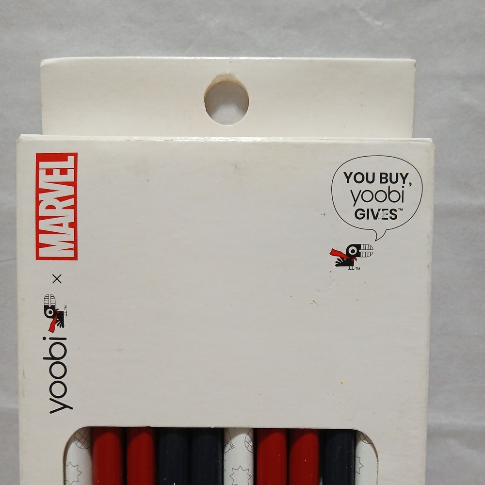 Yoobi No. 2 Triangle Pencils 24 Pack, Marvel Avengers NEW