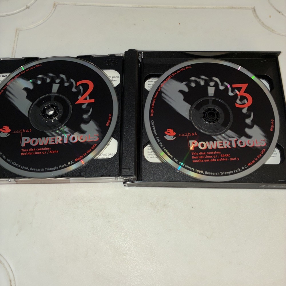 Red Hat Power Tools Linux 5.1 Operating System - 6 CD-ROM Set - No Booklets