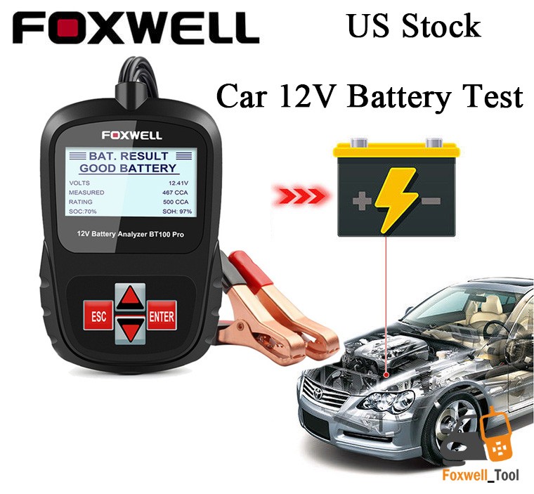 FOXWELL BT100 Pro Automotive Scanner Diagnostic Tool Code Reader Voltage Tester