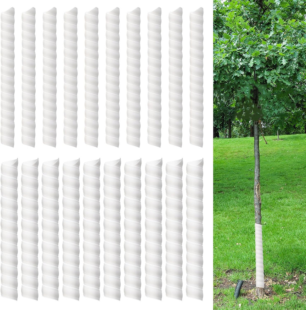 20 Pcs Tree Trunk Protector-2 Size Plastic Spiral Tree Guard Tree Trunk Prote...
