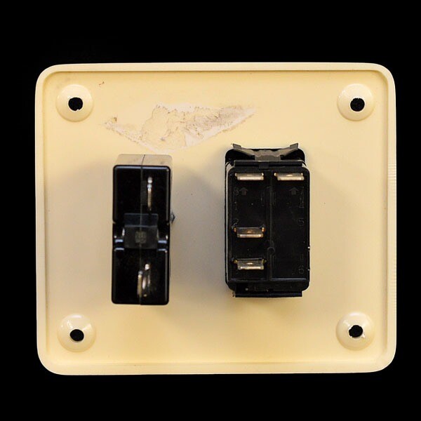 Rinker Boat Switch Panel 206562 | Off-White 3 3/4 X 3 1/4 Inch
