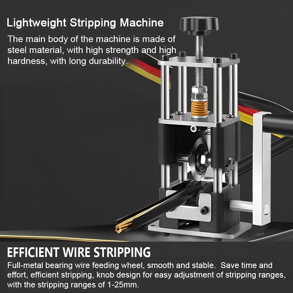 Manual Wire Stripper Machine Drill Powered Wire Stripping Machine 0.1"-1" Gau...