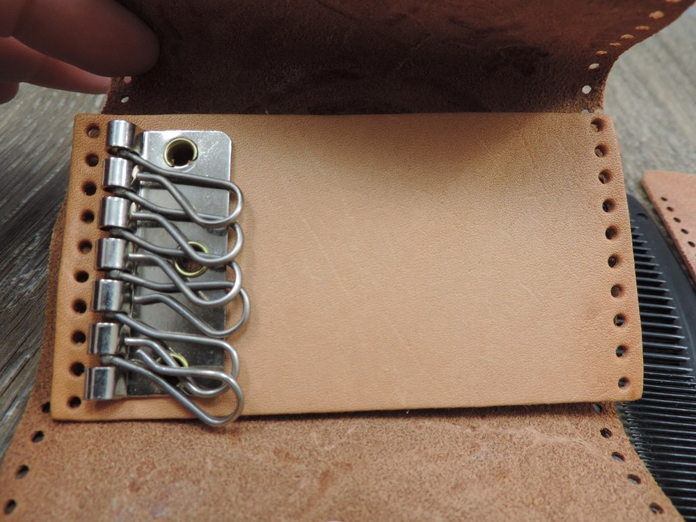 2 Leather Projects Key Holder Comb Case Leather Only